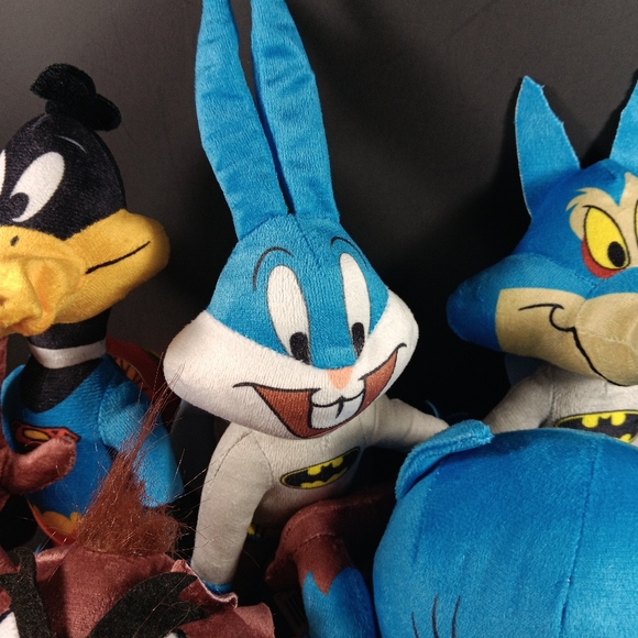 Looney Tunes Cartoon Set of 5 Super Hero Costume Batman Bugs Plush Toy 8-10” New - Picture 7 of 8